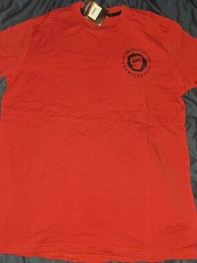 UFC Men's Red Crew Neck T-Shirt